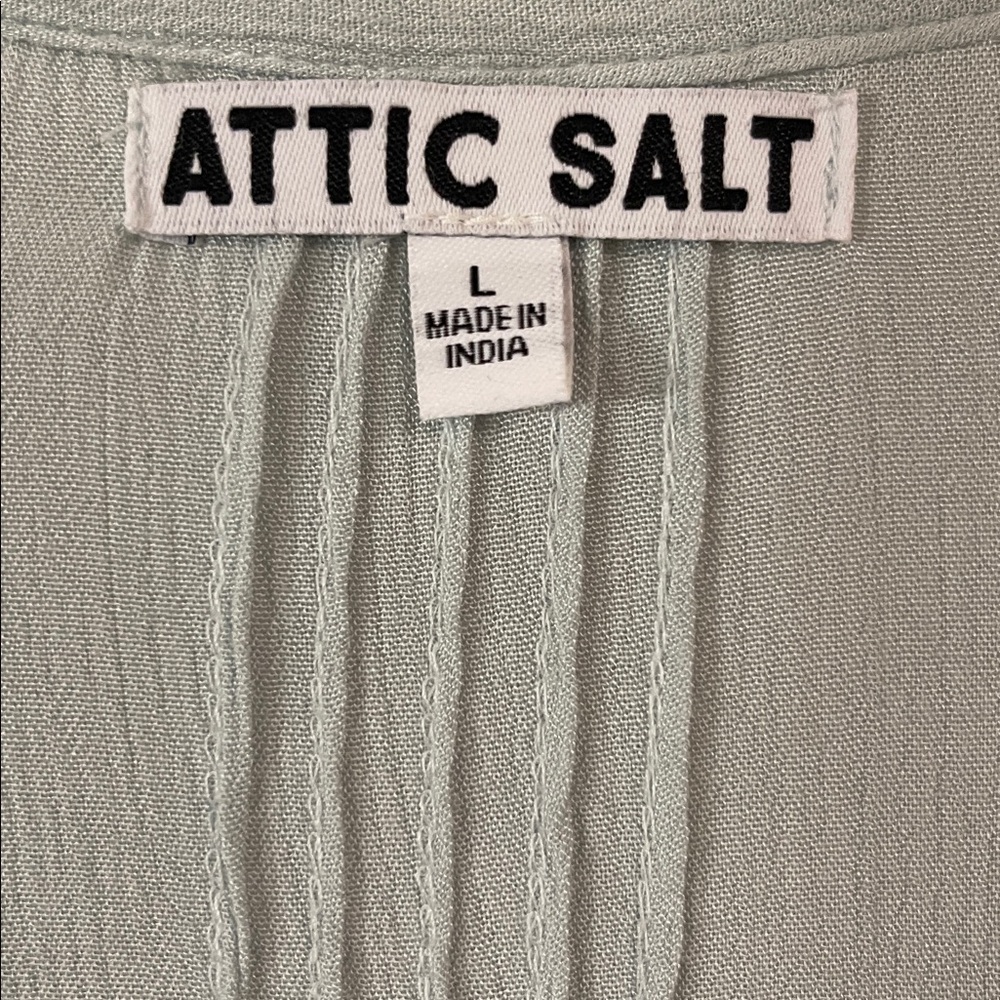 Attic Salt Baby Blue Button Up Tunic Dress - Picture 6 of 7